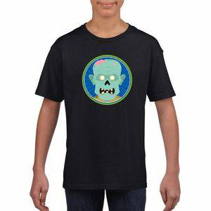 Carnavalskostuums Bellatio Decorations Halloween zombie t shirt zwart jongens en meisjes Halloween kostuum kind